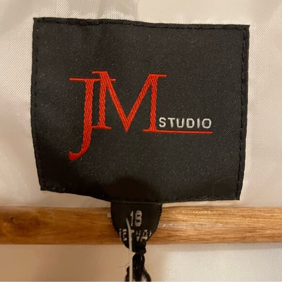 JM Studio Blazer Jacket Women's Size 18 Striped Career Office Casual Stretch Top - Picture 3 of 10